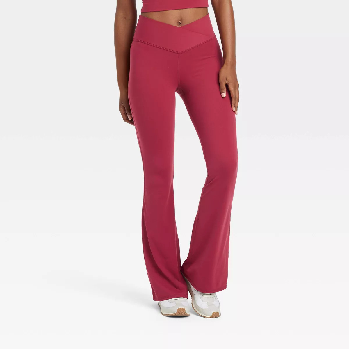 Women's High Rise Crossover Waistband Flare Leggings - JoyLab™ | Target