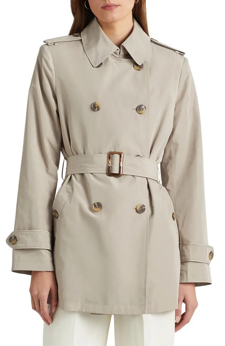 Belted Water Repellent Taffeta Trench Coat | Nordstrom Rack