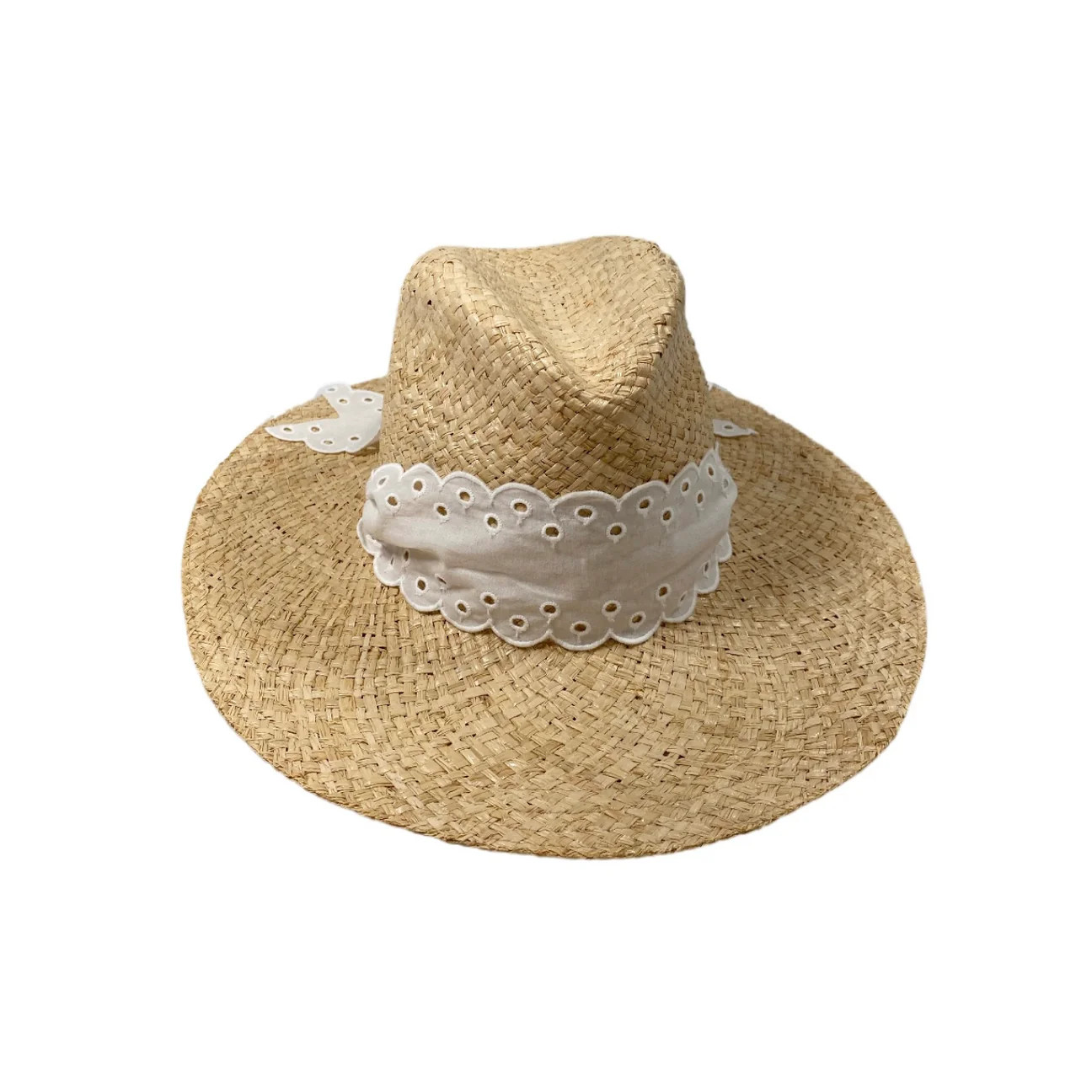 sarah bray bermuda women's oleander hat with white lace ribbon | minnow