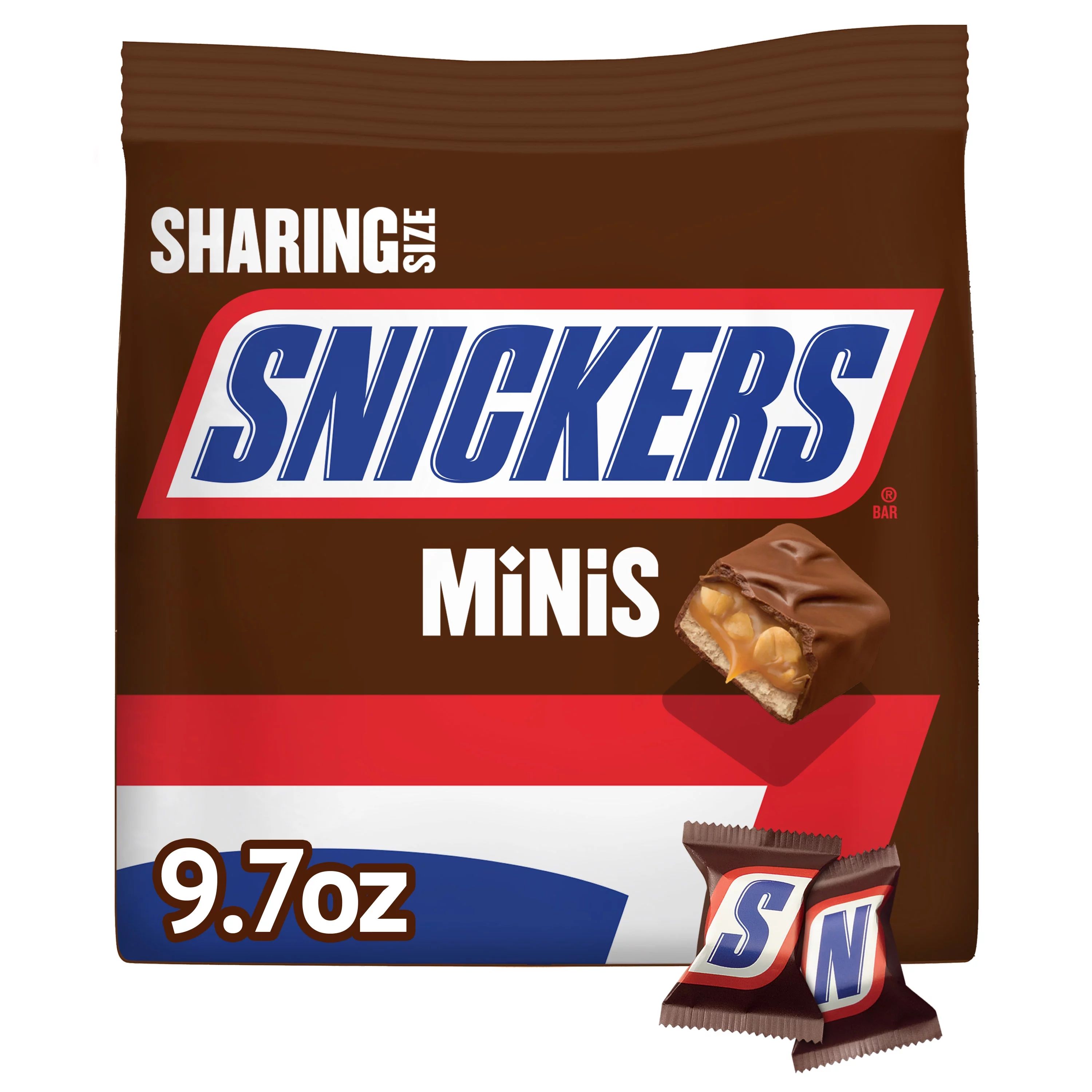 Snickers NFL Football Mini Size Milk Chocolate Candy Bars - 9.7 oz Bag - Walmart.com | Walmart (US)