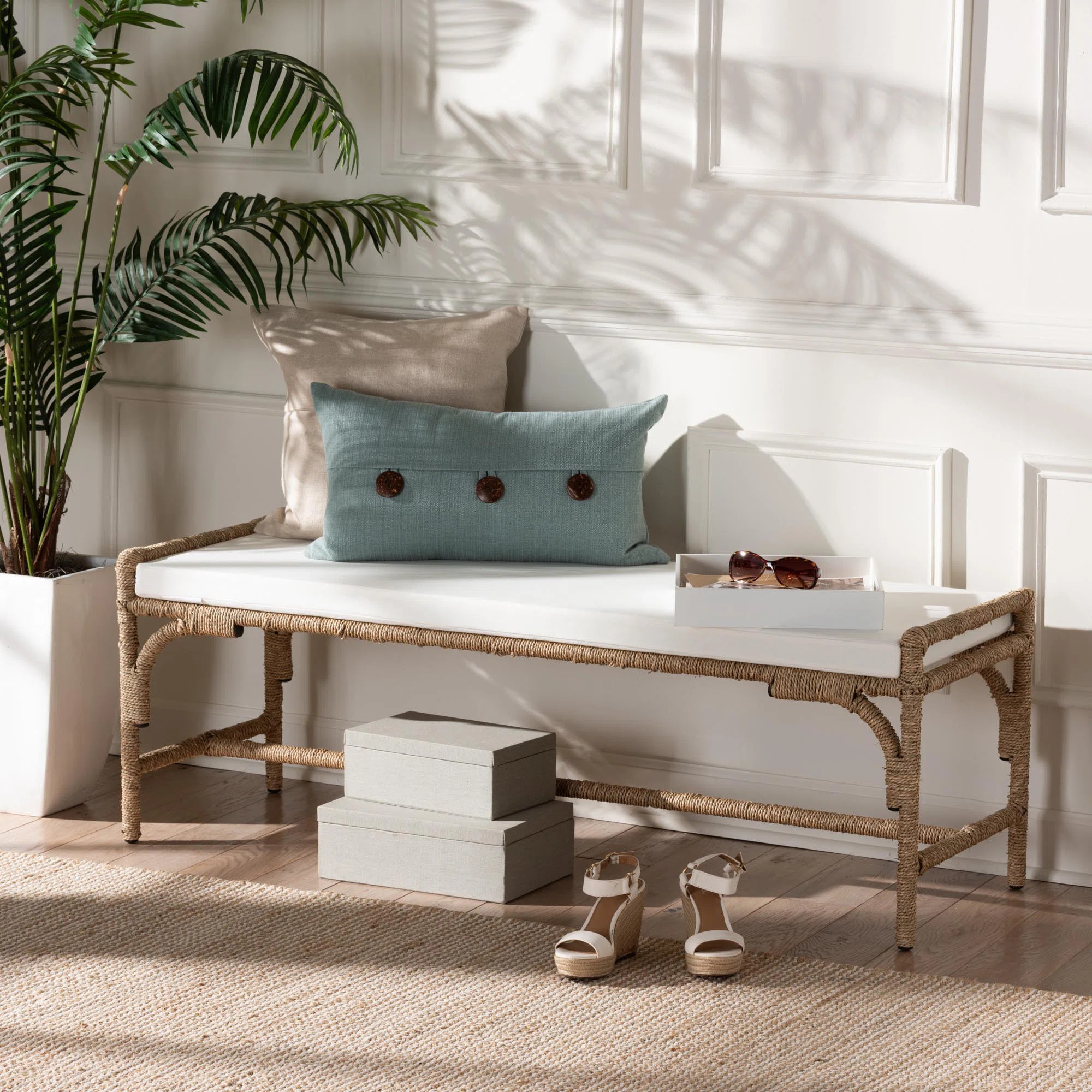 Dovecove Tarnby Seagrass Bench | Wayfair | Wayfair North America