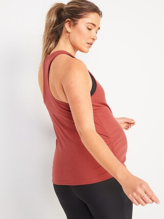 Maternity UltraLite All-Day Rib-Knit Racerback Tank Top | Old Navy (US)