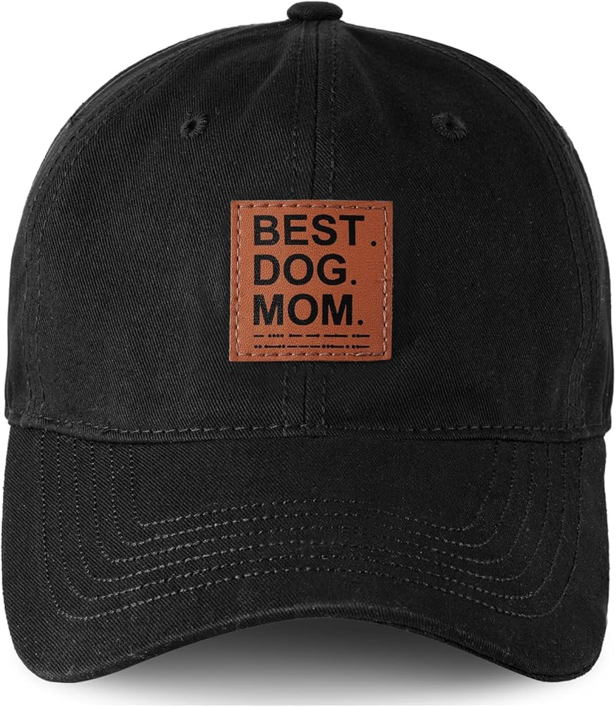 Dog Mom Hat Gifts for Women, Mothers Day Birthday Gifts for Mom, Black Cotton Adjustable Baseball... | Amazon (US)