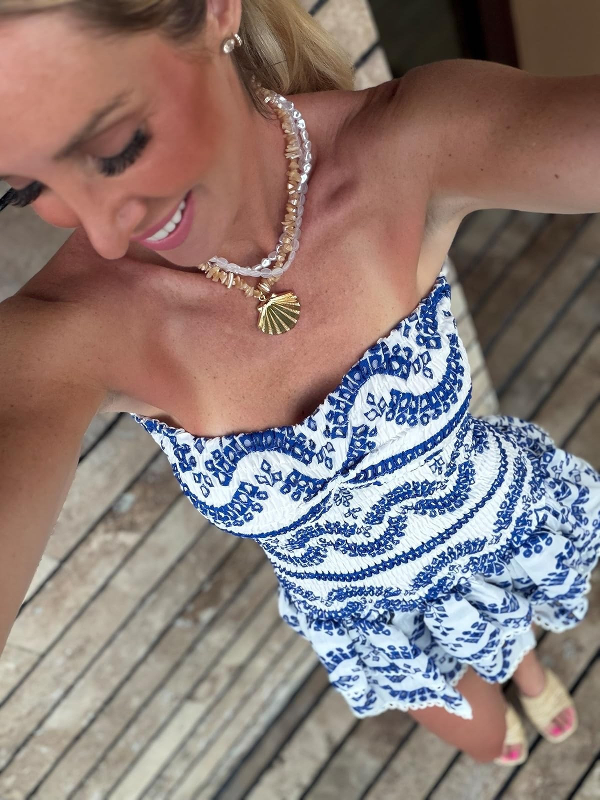 The perfect vacation outfit!

Vacation outfit, dinner date, white and blue dress, mini dress, shell necklace, shell purse, rattan heels, resort wear, resort style, Amazon fashion 

#LTKdayinmylife #LTKTravel #LTKmomlife