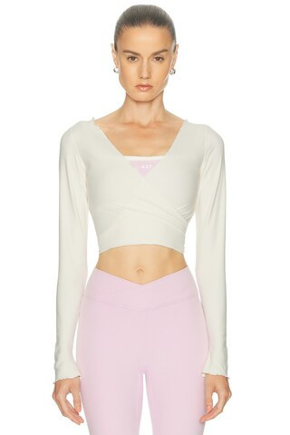 437 The Wrap Top in Cream | FWRD 