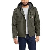Carhartt Men's Big & Tall Relaxed Fit Washed Duck Sherpa-Lined Utility Jacket | Amazon (US)