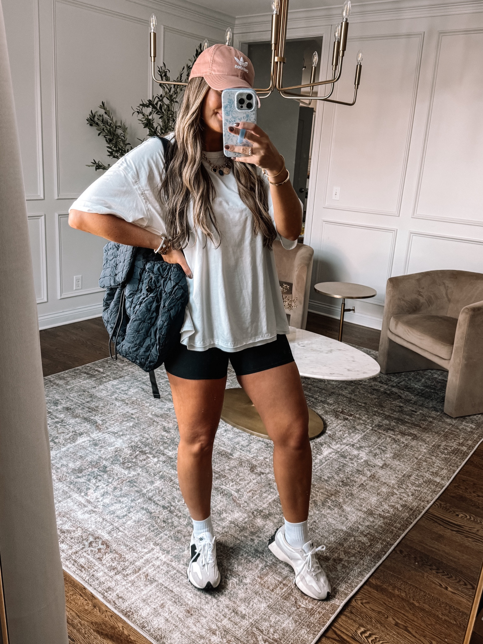 I’ve been living in this Amazon oversized tee postpartum (I wore it pregnant too!) this has been a go to postpartum outfit and the perfect mom on the go casual outfit idea 

Tee fits true to size (oversized) size up if pregnant 
Shorts true to size 
Sneakers true to size 

#LTKBump #LTKSeasonal #LTKStyleTip