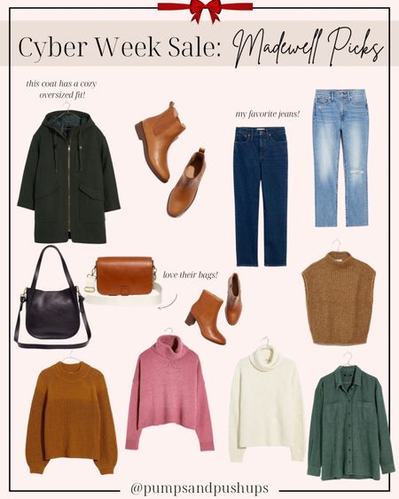 Madewell cyber week sale picks 

Green coat: xxs (has an oversized fit)
All sweaters and tops in xxs 
Jeans petite 24 

Chelsea boot: slim narrow fit, I bought my true size but you may want to size up if you’re in between sizes. 
Heeled boots: true to size 

#LTKCyberweek #LTKsalealert
