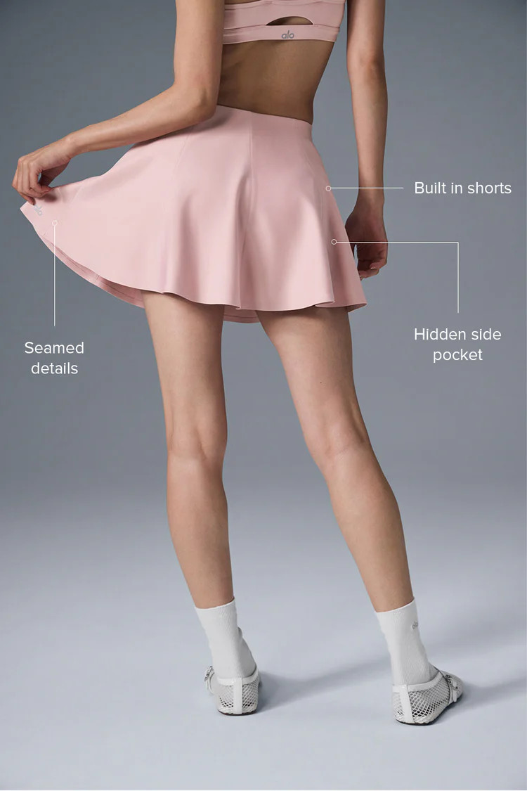 Airlift Down The Line Tennis Skirt - Ballet Pink | Alo Yoga
