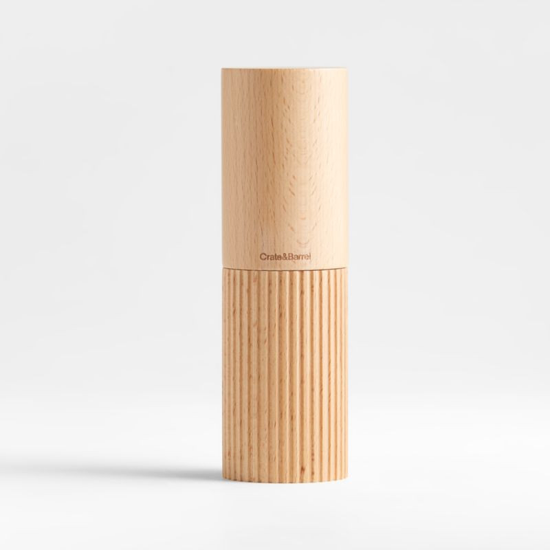 Hanno Fluted Salt Mill + Reviews | Crate & Barrel | Crate & Barrel