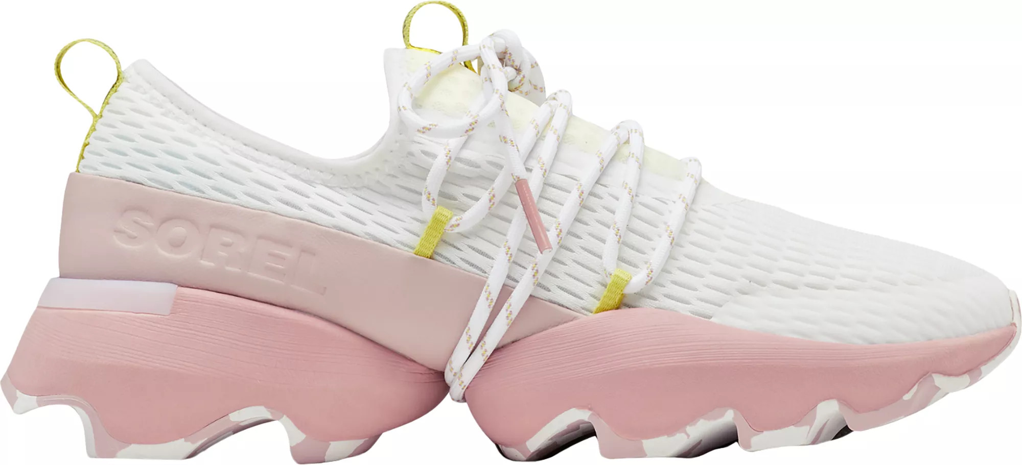 SOREL Women's Kinetic Impact Lace Sneakers, Size 8.5, White/Eraser Pink | Dick's Sporting Goods