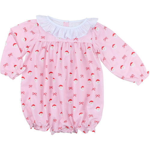 Pink And Red Santa Print And Bow Bubble | Cecil and Lou