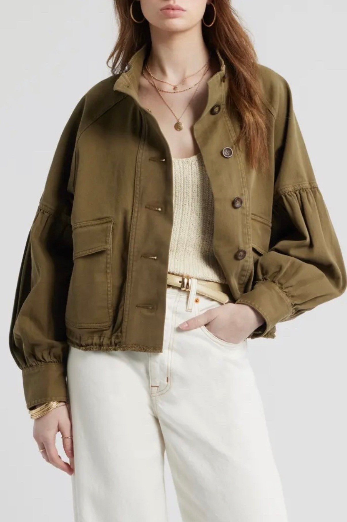 Green jacket
White jeans 
Jeans 


#LTKSeasonal #LTKootd