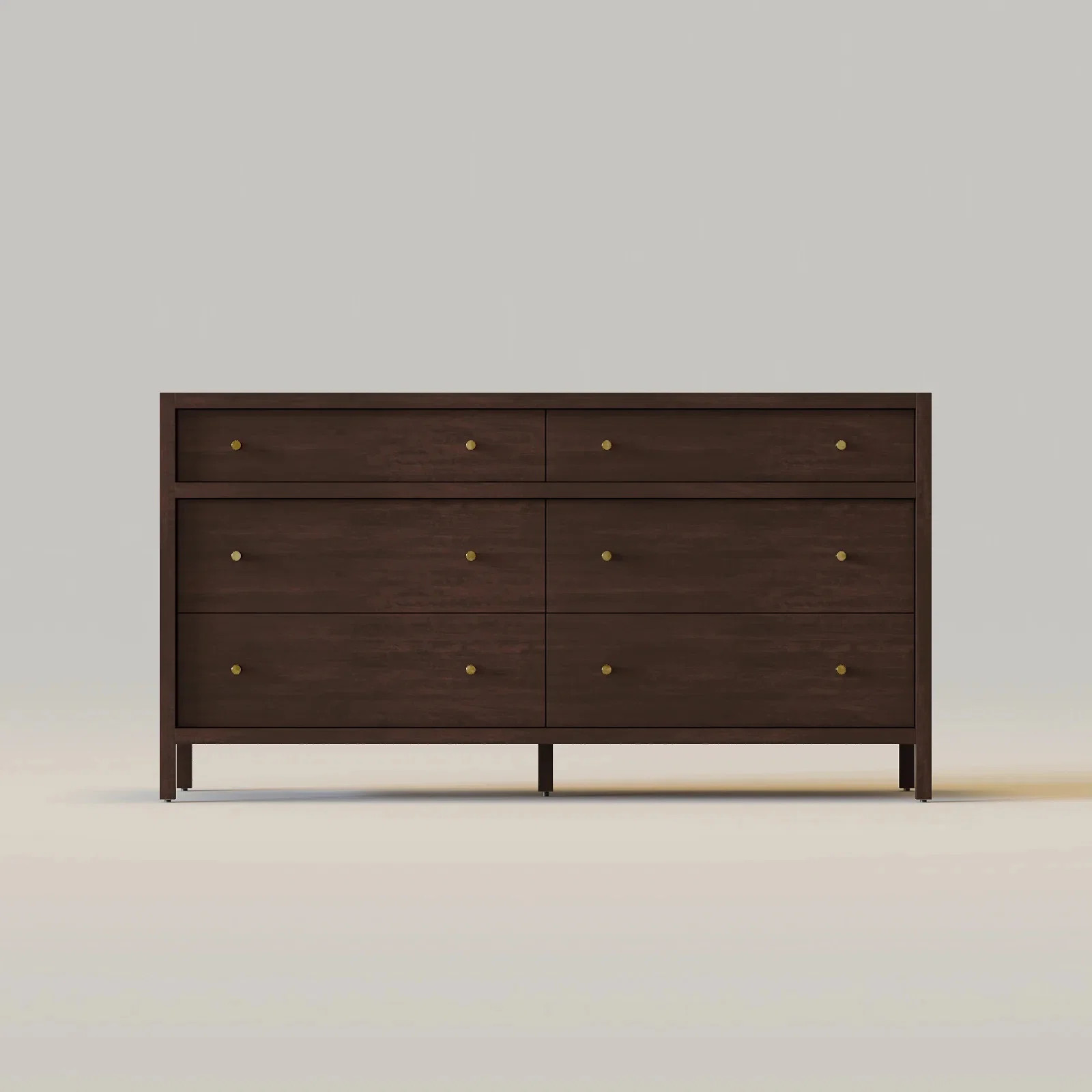 64In Chest Of Drawers Mid-Century Modern 6 Drawer Dresser | Wayfair North America