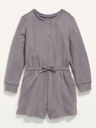 Long-Sleeve Henley Romper for Toddler Girls | Old Navy (US)