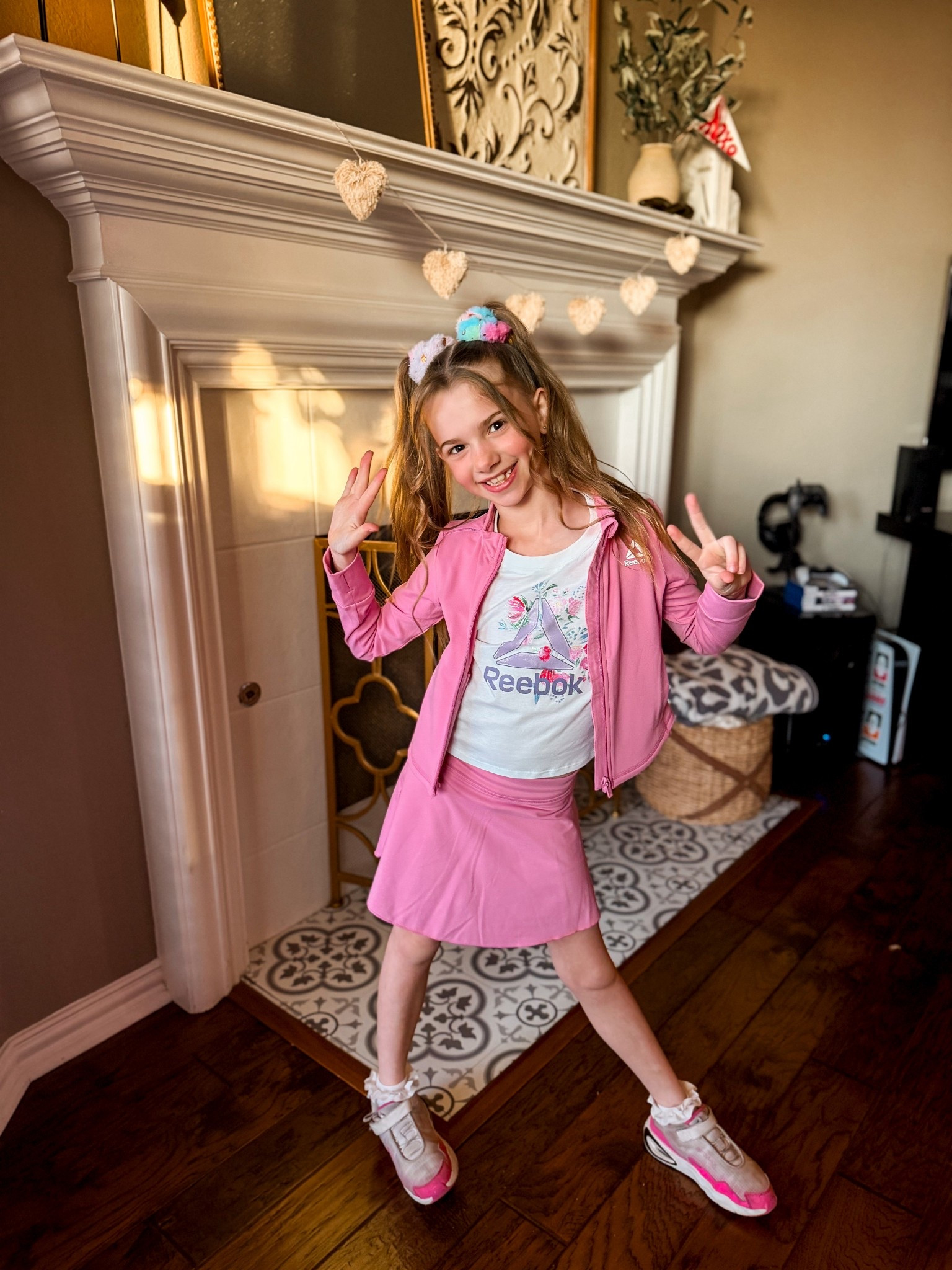 Fiona’s OOTD
Reebok from Walmart only $15
Fits tts and comes in other colors
Fiona’s 7 and wearing a 6/6X (S)

#LTKKids #LTKActive