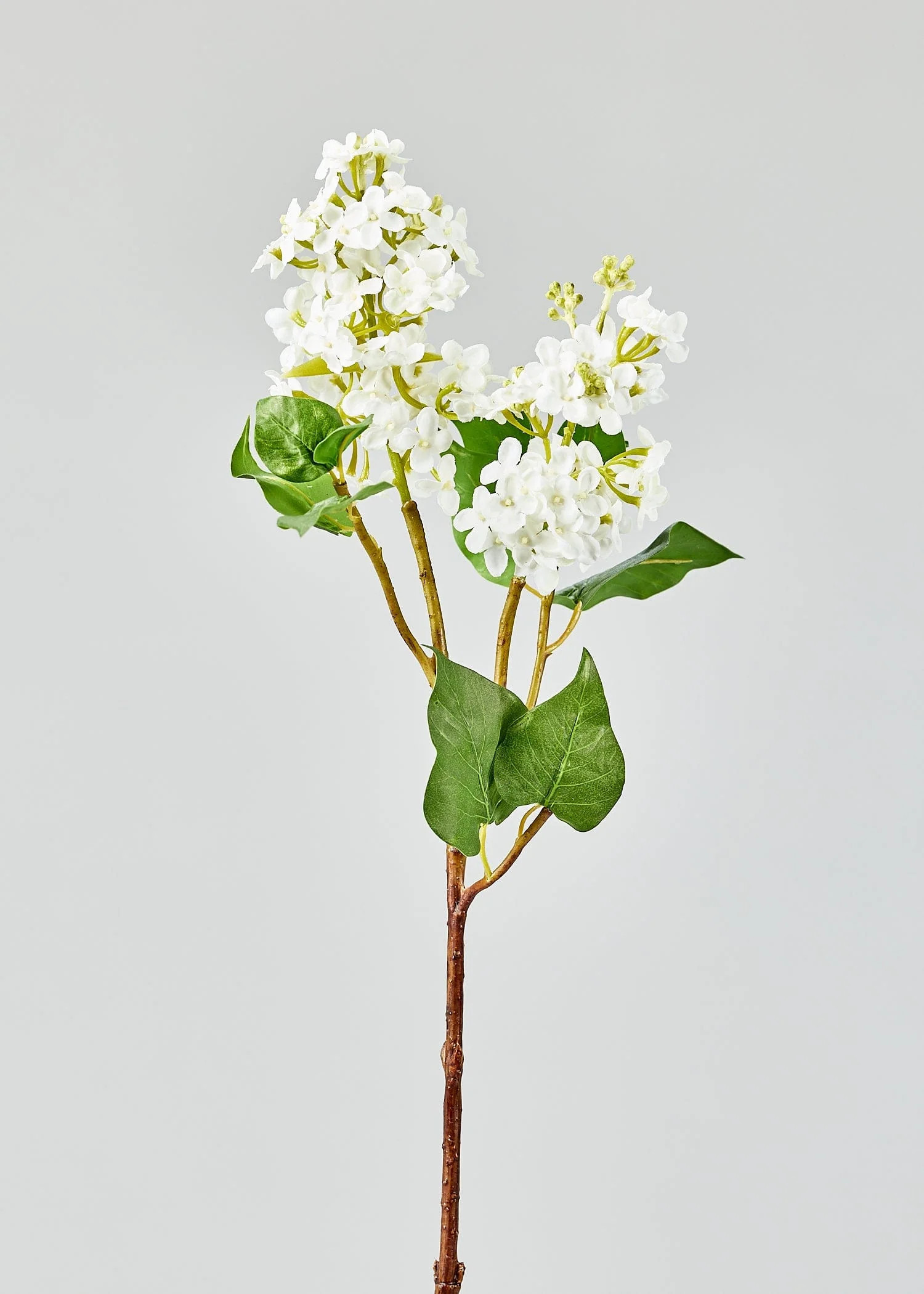 White Faux Lilac Flower Branch - 30" | Afloral
