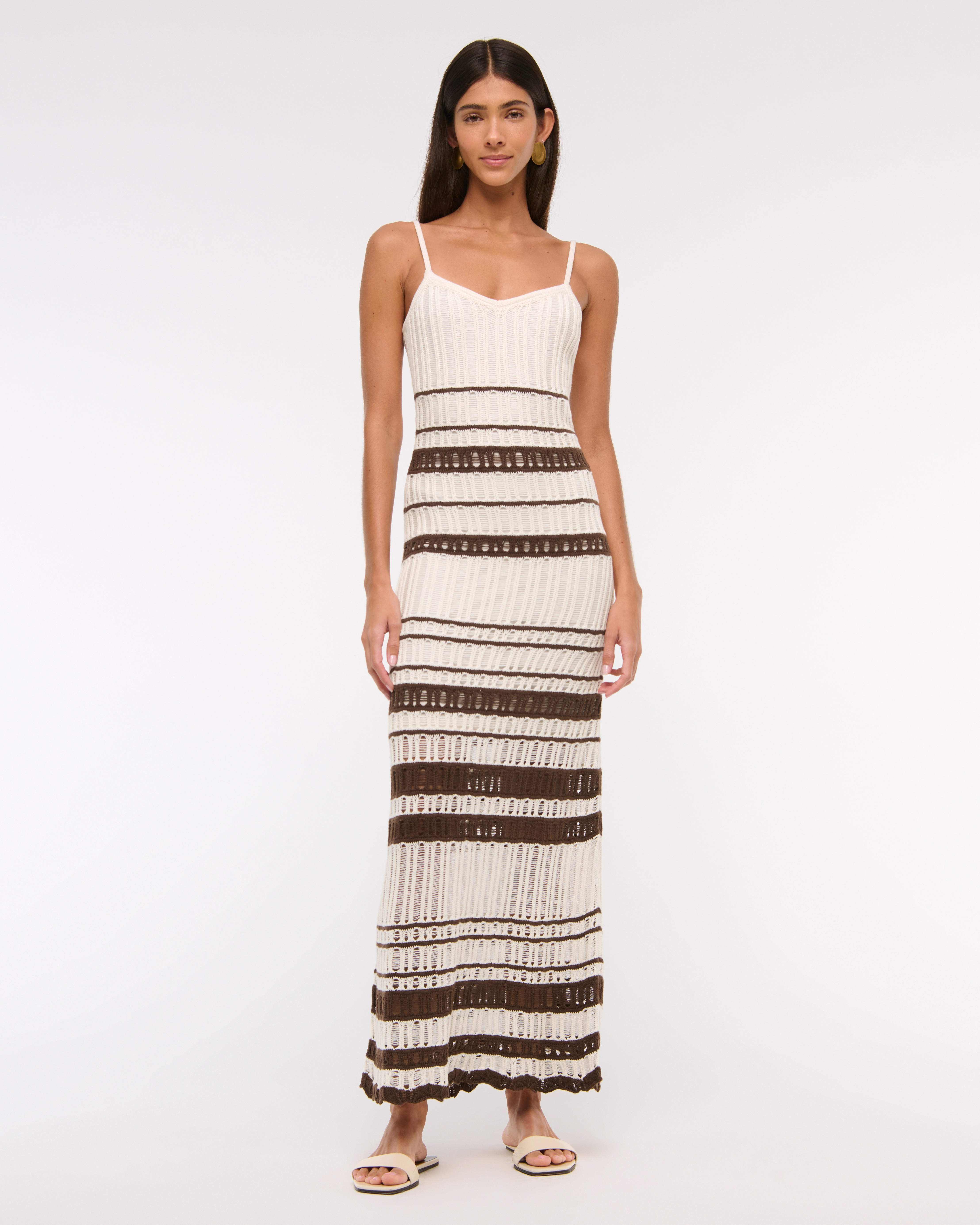 Crochet-Style Maxi Dress | Abercrombie & Fitch (US)