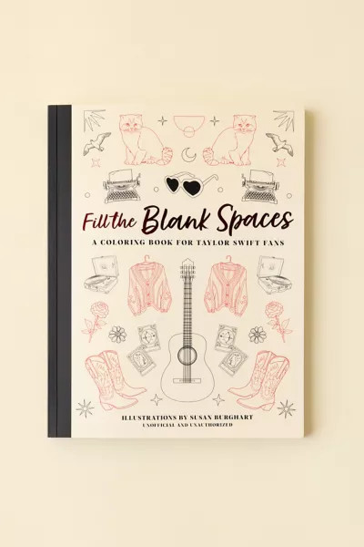 Fill The Blank Spaces: A Coloring Book For Taylor Swift Fans By OH! Life | Urban Outfitters (US and RoW)