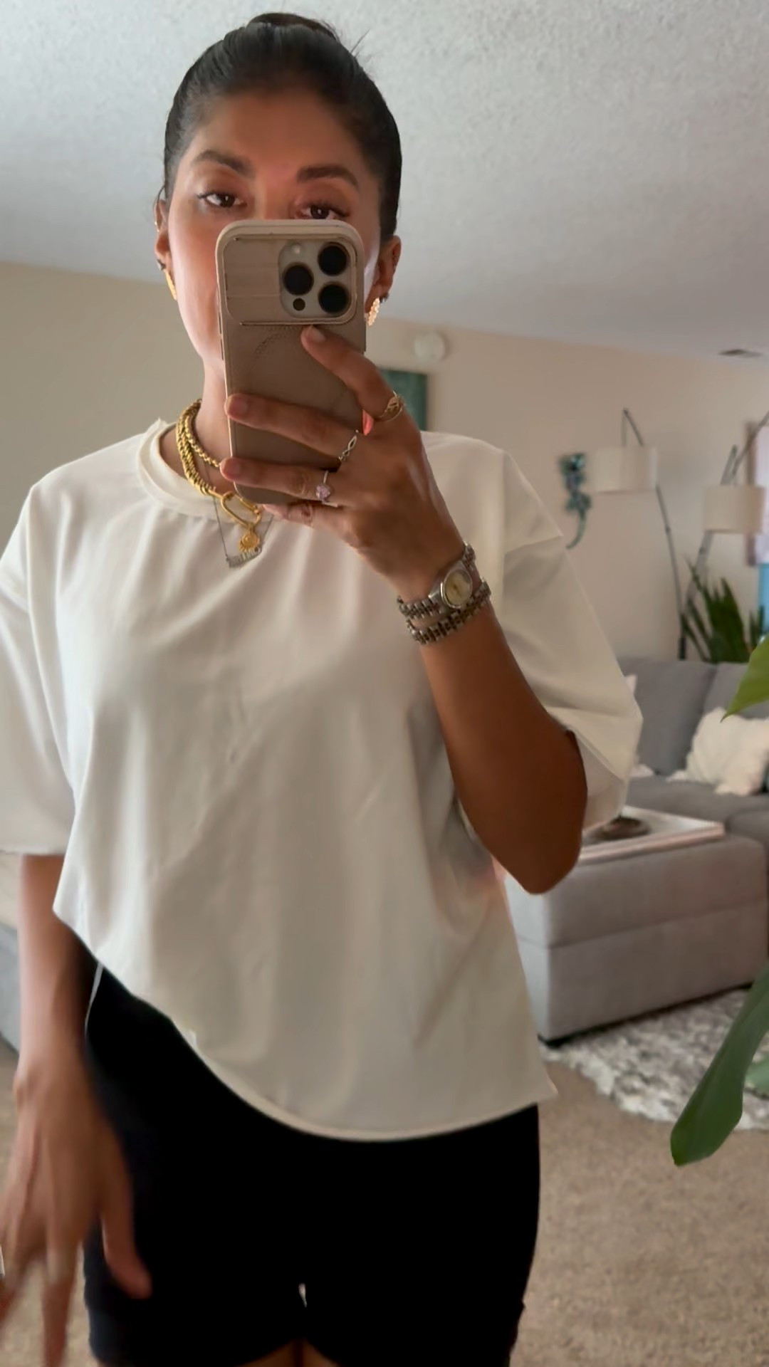 ✨ Casual chic done right ✨ My go-to fit: cropped tee + biker shorts, styled with slouchy socks, sneakers, a cute belt bag & stacked accessories. Comfy, effortless, but still put together 🤍 Perfect for errands, travel, or just feeling stylish all day.



OOTD, cropped tee, biker shorts, casual chic, athleisure style, comfy outfit, belt bag, slouchy socks, everyday sneakers, street style, travel outfit, casual fashion, accessories, minimal style, sporty casual

#LTKActive #LTKStyleTip #LTKFindsUnder50