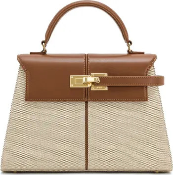 Large Elise Faux Leather Top Handle Bag | Nordstrom