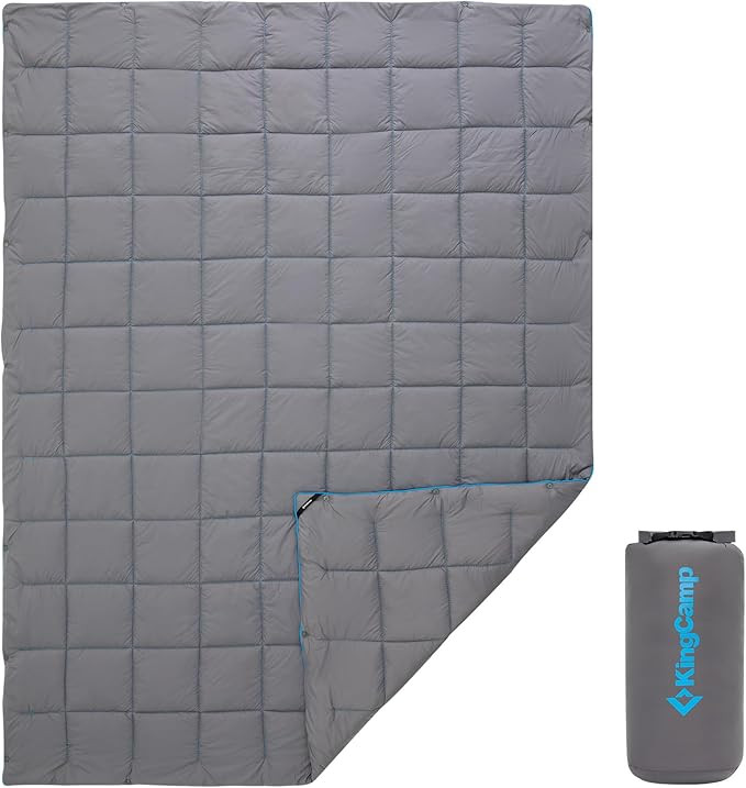 KingCamp Camping Blanket Lightweight, Multifunctional Warm Puffy Outdoor Blanket with Snap Button... | Amazon (US)