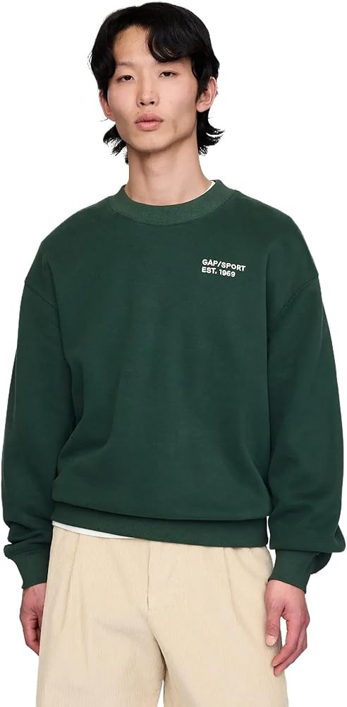 GAP mens Mini Logo Crewneck Sweatshirt | Amazon (US)