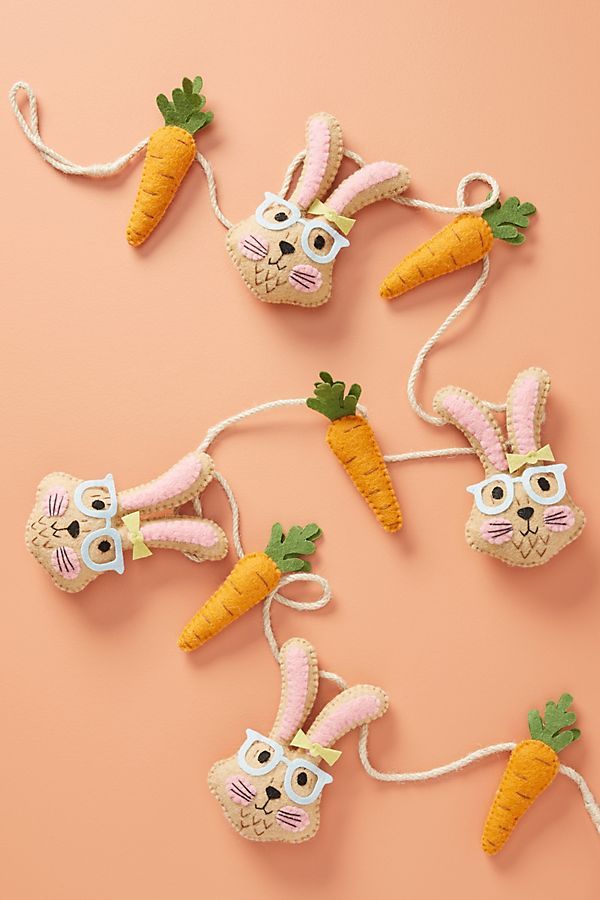 Bunny + Carrot Garland | Anthropologie (US)