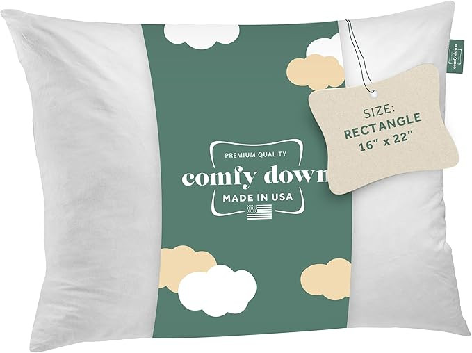 ComfyDown Decorative Throw Pillow Insert, Down and Feather Fill, 100% Cotton Cover, 233 Thread Co... | Amazon (US)