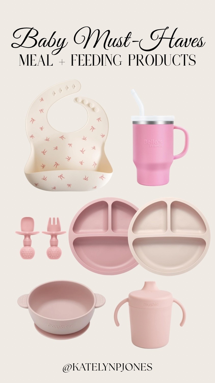 My favorite baby and toddler feeding must-haves 🍼 Cute, practical, and mom-approved 🙌 Silicone bibs with catch pockets, suction plates, easy-grip utensils, and insulated cups that actually keep drinks cold — we use these daily! Perfect for encouraging independence (with way less mess 😉).
Shop all linked in my LTK! ✨

#LTKmomlife #LTKfoodie #LTKBaby