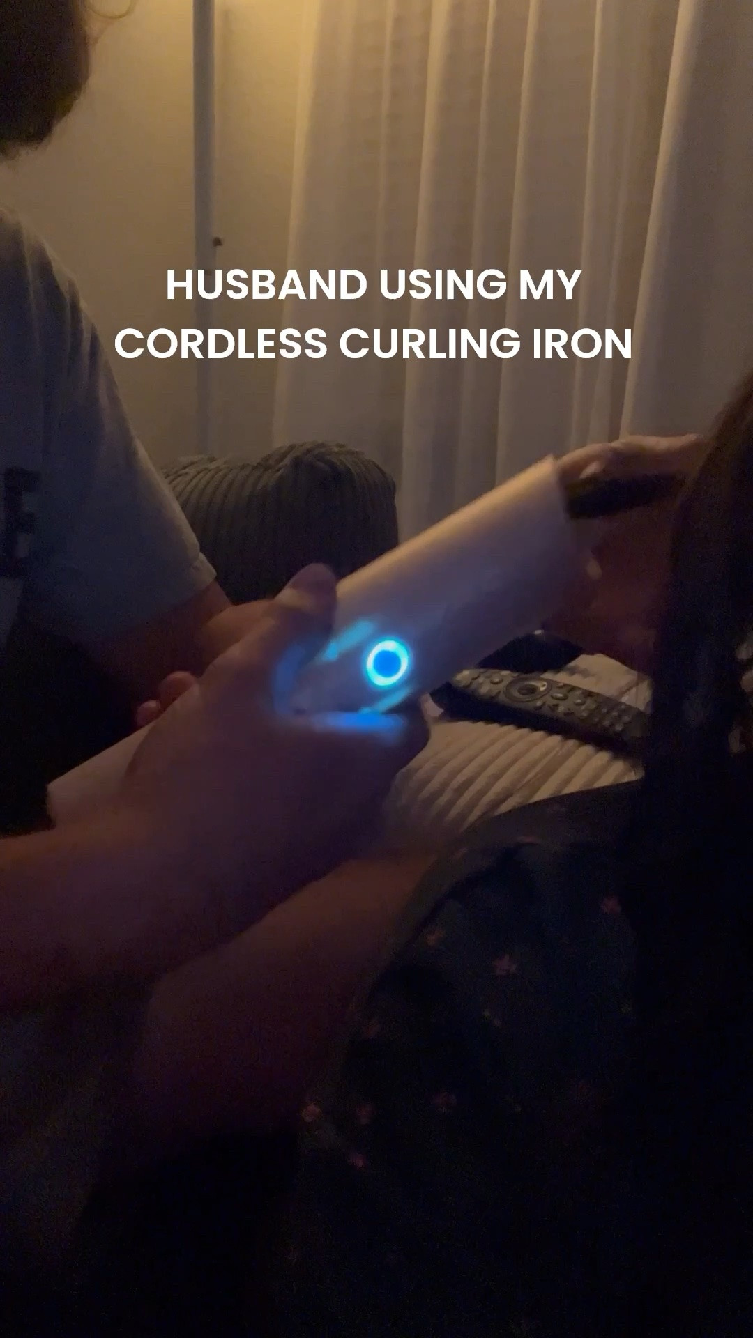 My husband using my cordless curling iron! So easy! I love when he does this. It’s one of my favorite things. So grateful for him. #cordlesscurlingiron #curlingiron #curlyhair #review

#LTKgrwm #LTKmorningroutine #LTKBeauty