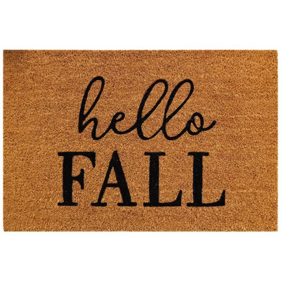 1'3"x2' Rectangle Indoor Outdoor Use Door Mat Hello Fall - Bullseye's Playground™ | Target