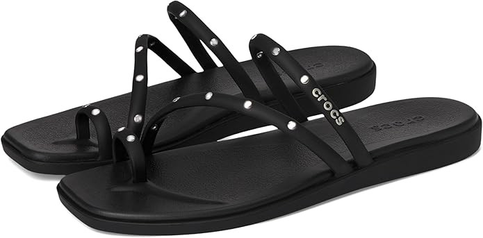 Crocs Women's Miami Toe Loop Sandal Flat | Amazon (US)