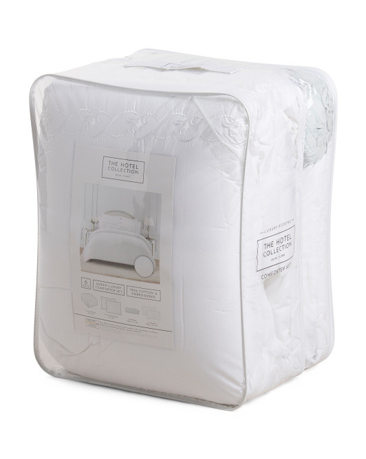 6pc Beatrice Hotel Embroidered Comforter Set | TJ Maxx
