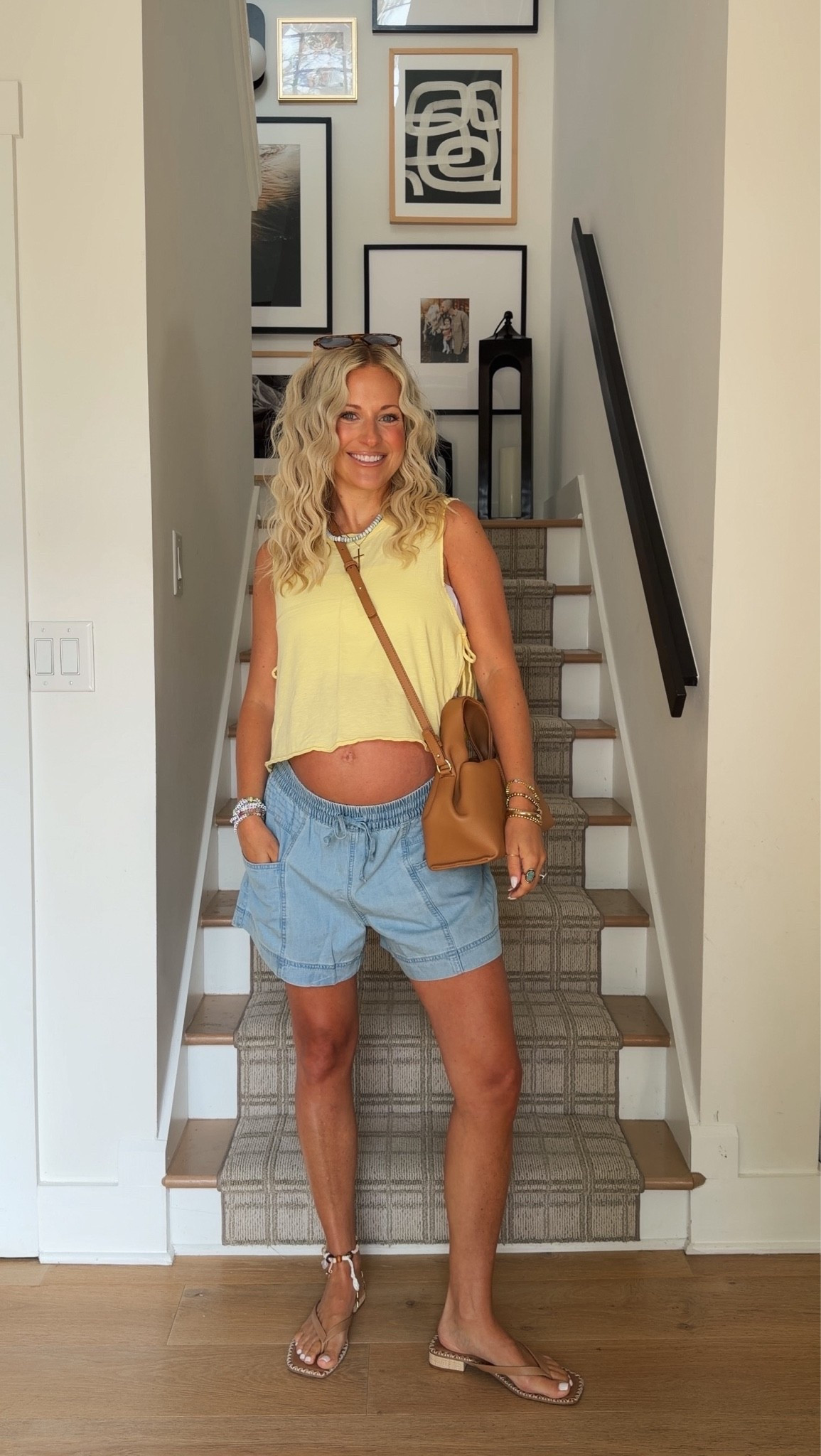 New at Aerie! Loooove these stretchy denim shorts! Wearing smalls in the tank and shorts

#LTKootd #LTKBump #LTKgrwm