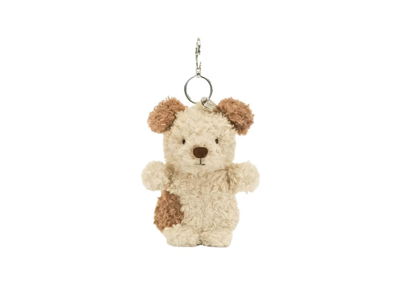 Jellycat Little Pup Bag Charm Nougat Chocolate | StockX