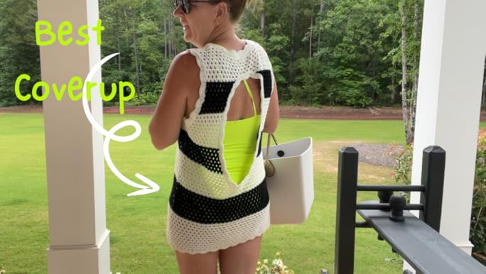 ANRABESS Womens Swimsuit Cover Up Sleeveless Knit 2024 Summer Outfits Swimwear Bathing Suit Cover... | Amazon (US)