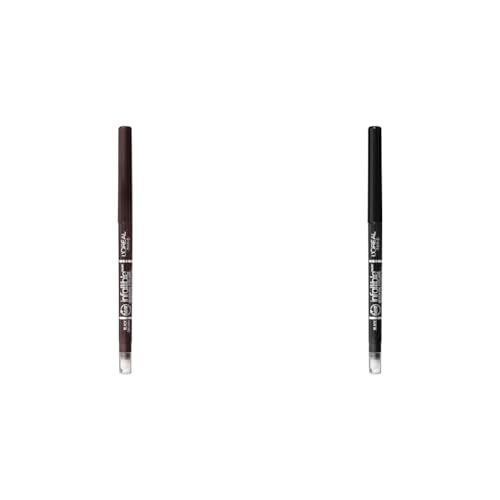 L'Oreal Paris Infallible Never Fail Mechanical Pencil Eyeliner with Built in Sharpener, Black Brown & Black, 1 Count Each | Amazon (US)