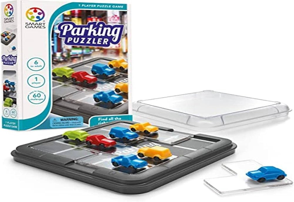 SmartGames Parking Puzzler Cognitive Skill-Building Travel Game with Portable Case featuring 60 C... | Amazon (US)