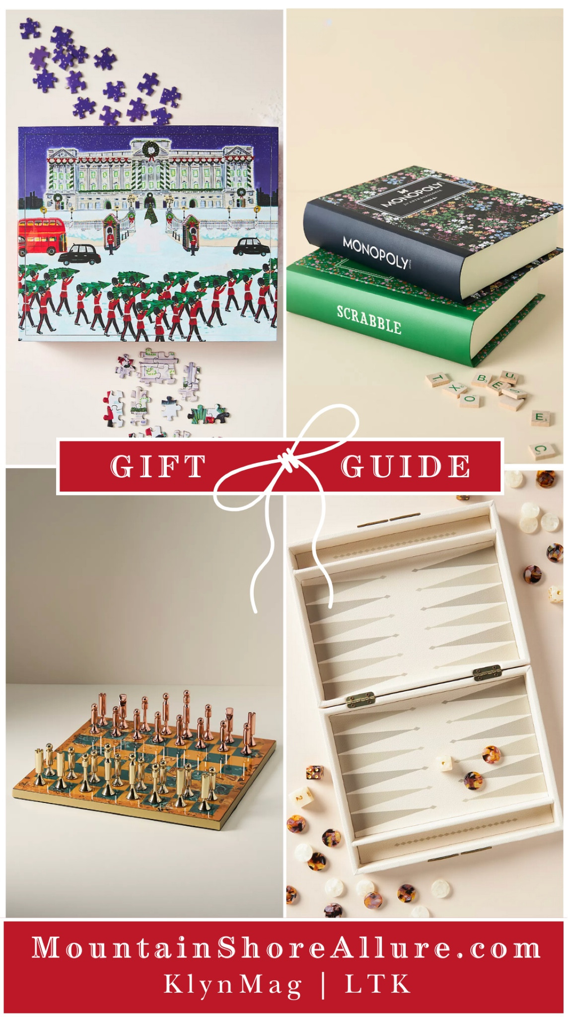 Discover extraordinary gift ideas from Anthropologie, like the stunning Sophie Chess Game Set, limited-edition bookshelf board games, and the elegant Lumiere Backgammon Game Set. Perfect for game lovers and adding a touch of sophistication to any collection! 

#LTKGiftGuide #LTKHoliday #LTKCyberWeek