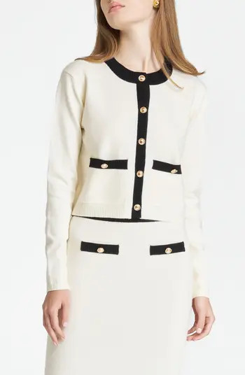 Catherine Contrast Trim Cardigan | Nordstrom