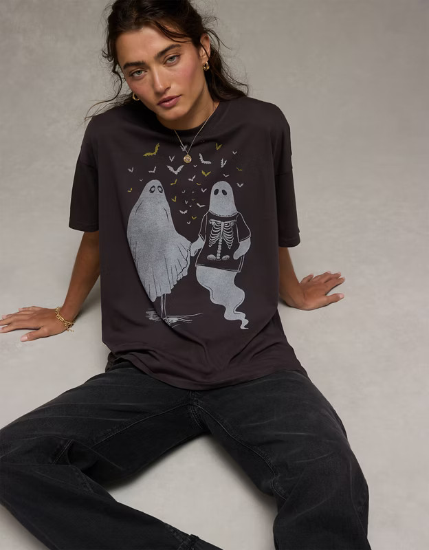 AE Oversized Halloween Graphic T-Shirt | American Eagle Outfitters (US & CA)