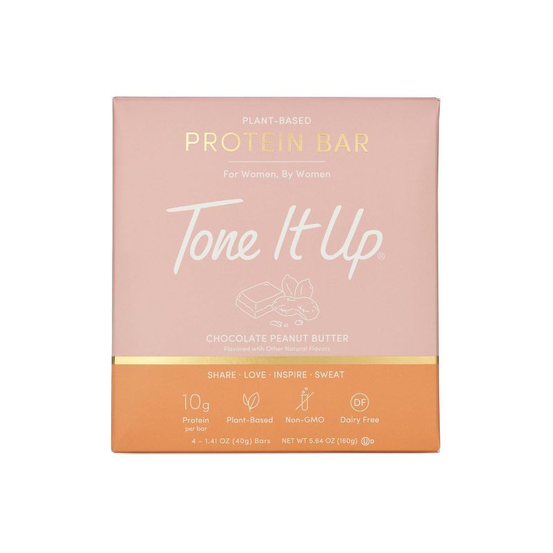 Tone It Up Plant-Based Chocolate Peanut Butter Bar - 4ct | Target