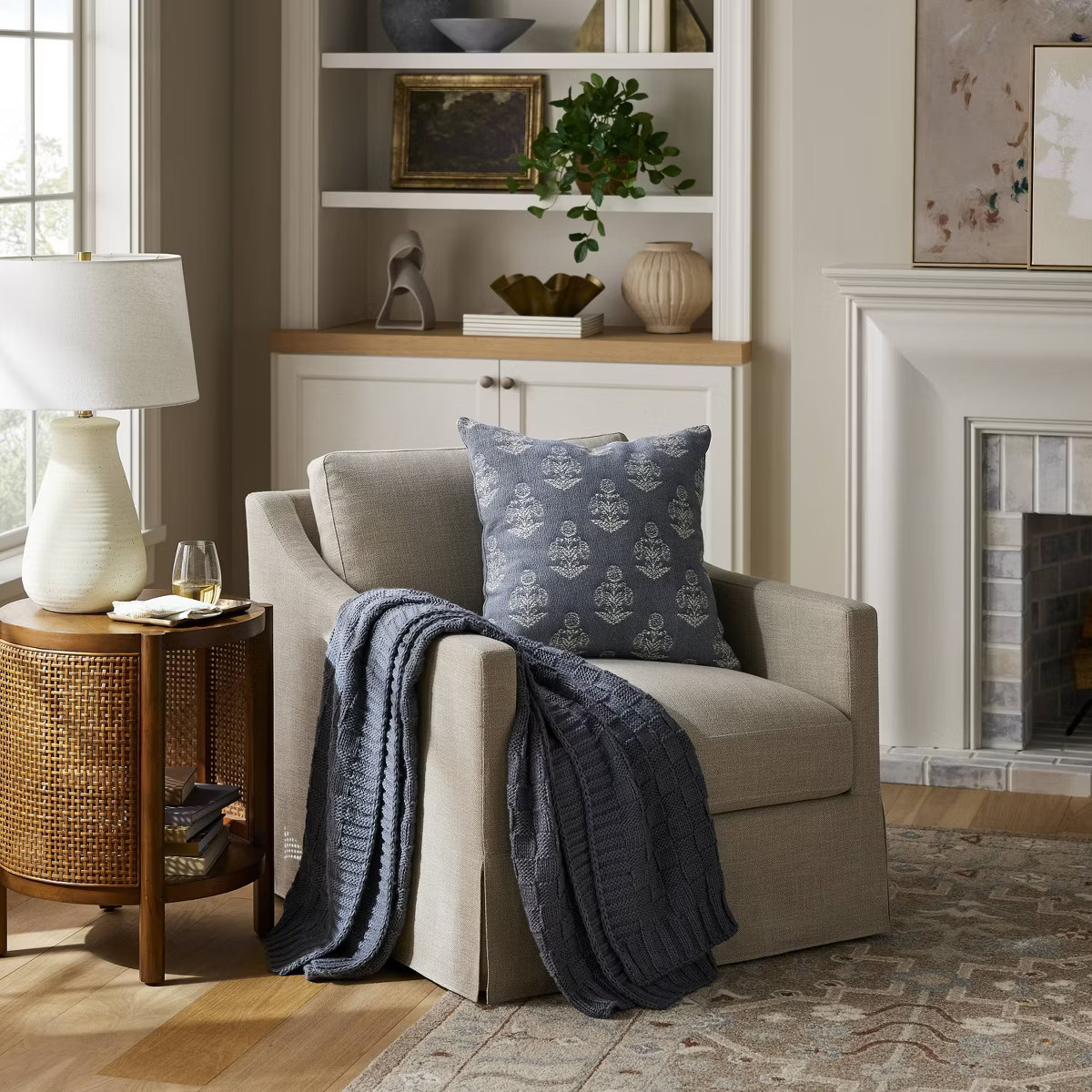 Woven Block Print Square Throw Pillow - Threshold™ designed with Studio McGee | Target