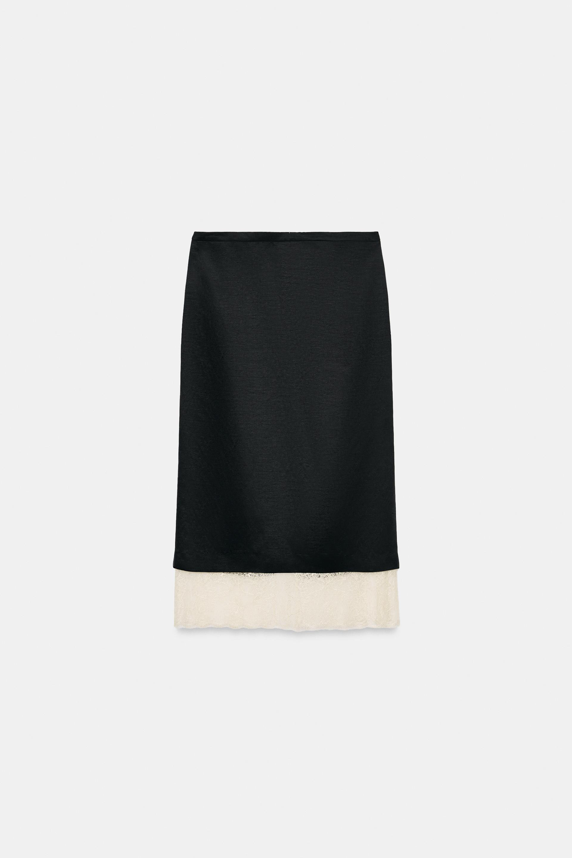 ZW COLLECTION LACE SKIRT | Zara US