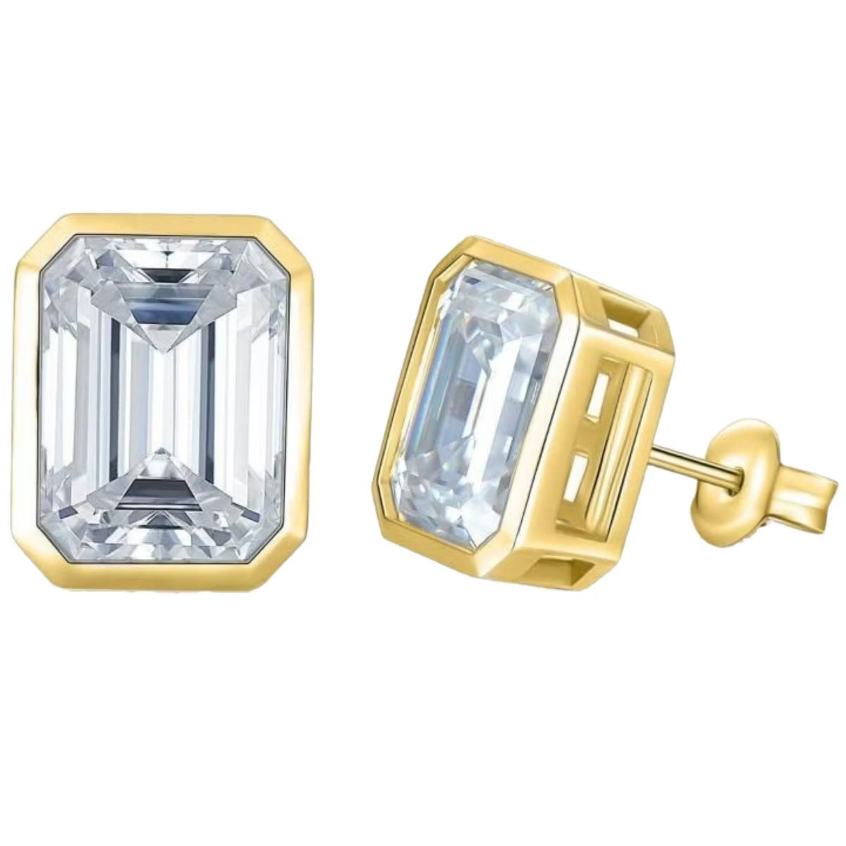 Donatello Gian Sterling Silver Emerald Cut Earrings - 2 Color Options | Target