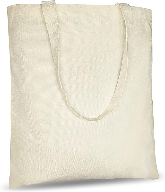 E&EY Canvas Tote Bag Blank Reusable Bag for Shopping DIY Crafts Promotion (1 Pack) | Amazon (US)