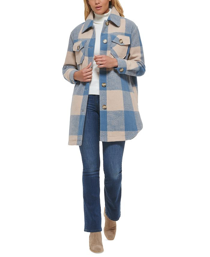 Calvin Klein Women's Oversized Shirt Jacket & Reviews - Coats & Jackets - Women - Macy's | Macys (US)
