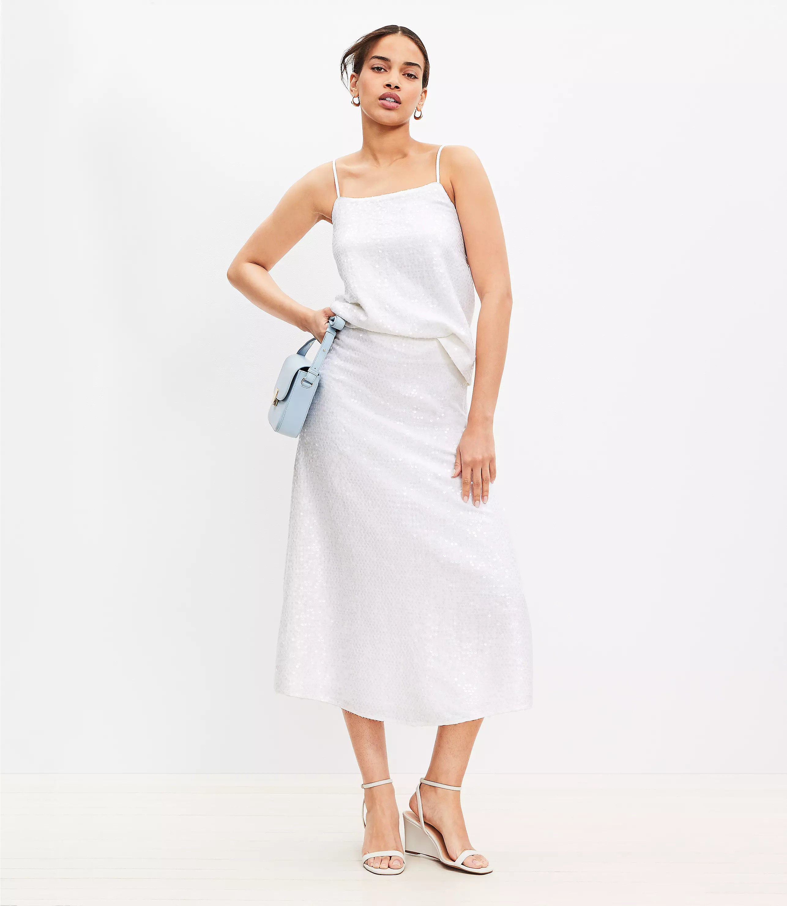 Sequin Midi Skirt | LOFT