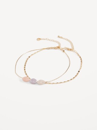 Gold-Plated Anklet 2-Pack for Women | Old Navy (US)
